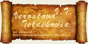 Veroslava Telesković vizit kartica